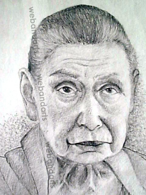 mother-pondicherry-pencil-drawing