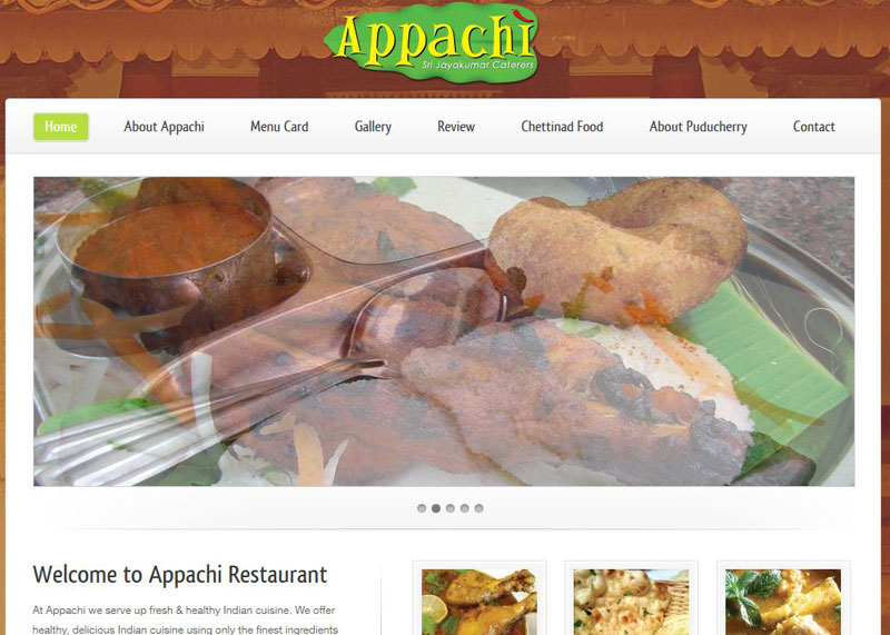 South Indian Restaurant, India - http://www.appachi.in