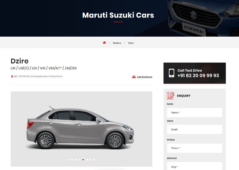 Maruti Suzuki Car dealer - http://www.shenbakacars.com